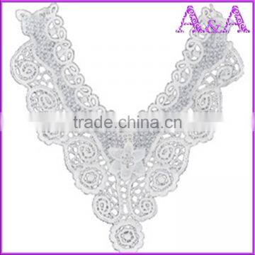 Water Soluble Lace 100% Cotton African Chemical Lace Collar for Shirt and Dress photo-2