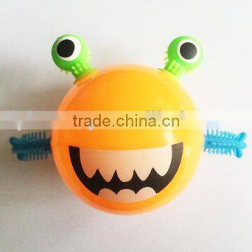 5.5cm 7cm TPU Flashing frog monster squishy puffer frog toy TPR puffer ball