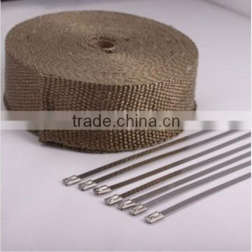 Titanium exhaust pipe wrap withstands 1800F