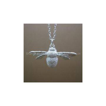 Golden Bee Vintage Silver Pendants Necklace Jewelry SSN008