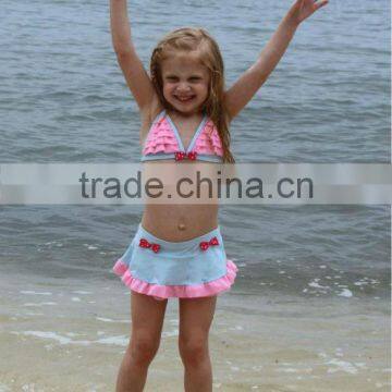 2014 new cute with none sleeve baby swimsuits