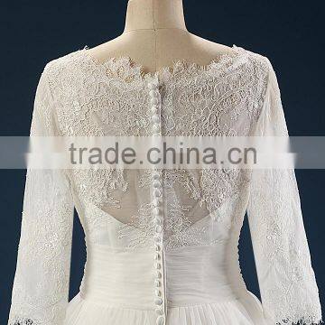 Wedding Sexy Sweetheart Lace Mermaid Wedding Bridal Dress for Bride Strapless Three-Quarter Sleeve Bridal Gowns AS43201 photo-5