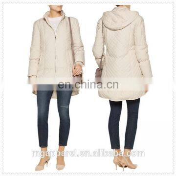 quilted shell detachable hood slit pocket cheap urban down coats