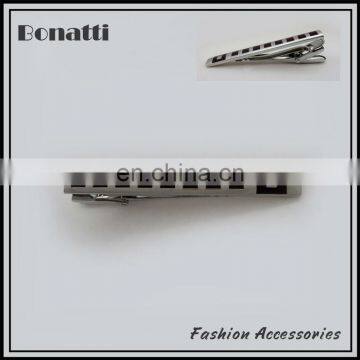 high quality tie clip with black soft enamel logo
