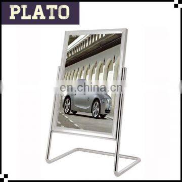 Manufacturers selling stainless steel L poster holder, creative L poster frame, hotel advertising exhibition display rack