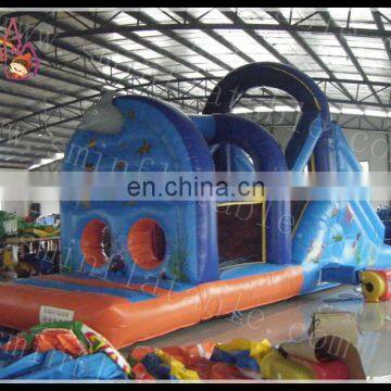 Large Race Obstacle Course Inflatable Racer Slide Combo Bounce House Bouncy