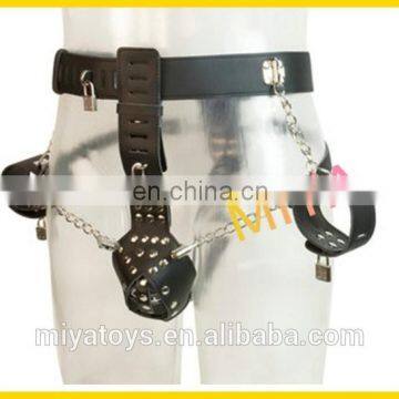 Men's Bondage Belt Leather Restraint Harness