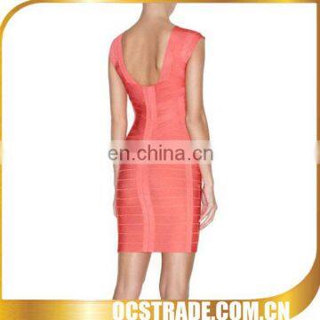 2014 newest style hot sell orange teens fashion mini dress