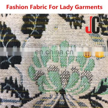 JC-M251658 New fashion Shaoxing Polyester cotton knit jacquard fabric