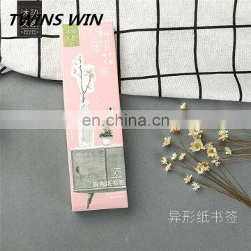 Yiwu 2018 New School Office Supplies Stationery Products Wholesale Beautiful Standard Size Vintage Paper Flower Shaped Bookmark photo-3