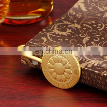 customized golden pocket metal bookmark personalized souvenir gift wholesale