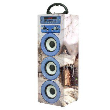 Newest Design Good sound  Fashionable Karaoake Stereo  Home Theater System Tower Speaker with FM radio Portaable Wooden Speaker