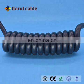 Spiral Cable Manufacture 3 Core Coiled Low Voltage Flexible Retractable Spiral Spring Coiled Cable photo-3