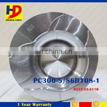 Engine Pistons For 6D108 Engine PC300-5 108mm Direct Injection Piston 6222-33-2110 photo-2