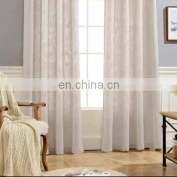 Burlap linen curtain panel drapery for bed room white cotton linen hemp curtain