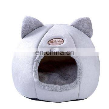 I@home Amazon Warm Round Semi-closed Cozy Luxurious Plush Cat Nest Bed for Cat