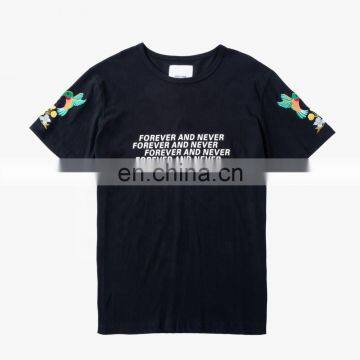 DiZNEW Clothing Manufacturers Custom Mens Cotton Embroidery Plain Black T Shirt photo-2
