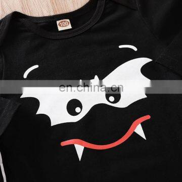 Halloween Baby Black Tshirt 100% Cotton Baby Long Sleeve Bat Tshirt Tops Newborn Infant Clothes photo-4