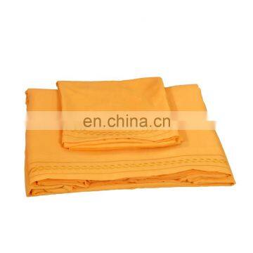 Solid Sheet Sets 100% Polyester Mattress Covers Golden Flat Sheet Sets photo-4