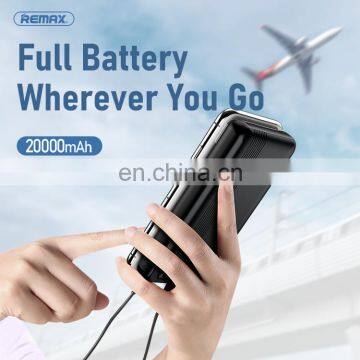 Remax 2020 Newest Design High Capacity Portable USB Power Bank 20000mAh For Mobilephone photo-4