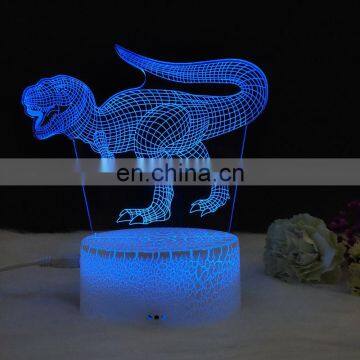 Hot Sale Customize 3d Illusion Lamp With White Crack Base