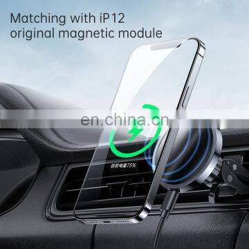 OEM Cargadores 15W Fast Charging Air Vent Car Phone Holder Mount Magnet Magnetic Wireless Charger for IPhone 12 photo-6