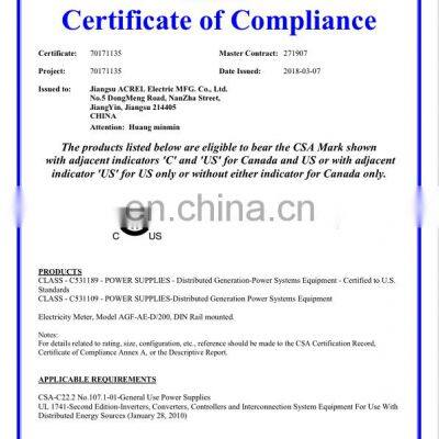 2 Phase 3 Wire AC Digital Solar Energy Meter AGF-AE-D/200 Revenue Meter for Solar Monitoring System photo-5