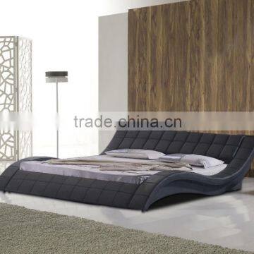New Design Double Fancy Leather Bedroom Furniture photo-5