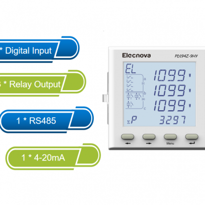 Panel Mount 3 Phase Multi Function Harmonic Analog Current Voltage Meter photo-4
