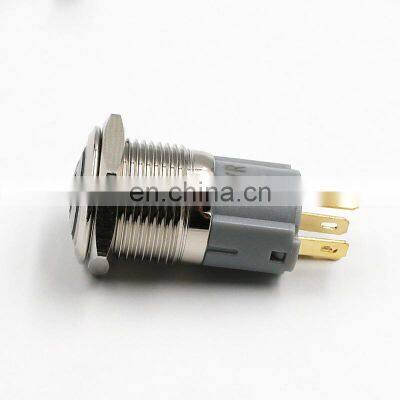 16mm Customized Waterproof Car Styling LED Metal Car Switch Metal Pushb Button Switch Custom-made