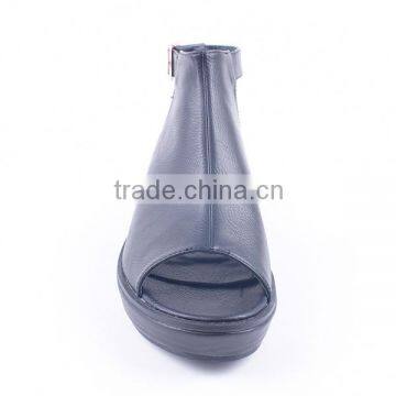 Popular New Model China Wholesale Slingback Platform Flat Buckle up Sandals Women photo-3