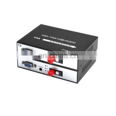 VGA Optical Converter + RS232 Video Converter + 1 Channel Stereo Audio VGA Video Audio Converter