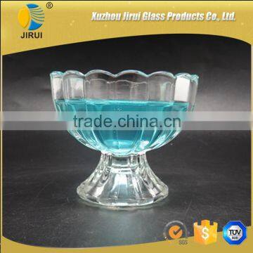 Clear glass cups for ice cream