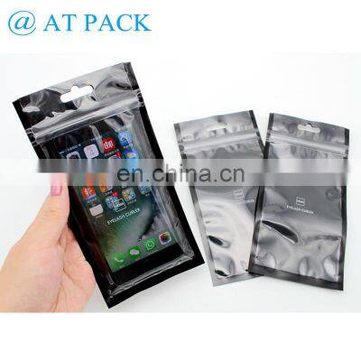 Custom printed cell phone case plastic bag with zip lock