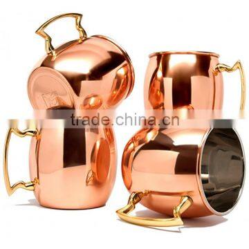 Amazon Manufacturer 100% Solid Pure Copper Custom Moscow Mule Mug
