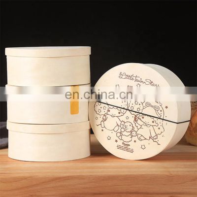 factory direct sale biodegradable wooden veneer chiffon cake box fruit container snack packaging boxes