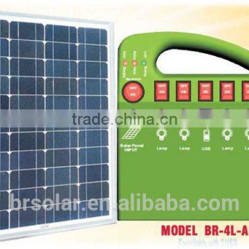 solar System for home Lighting with USB phone charger for rural area