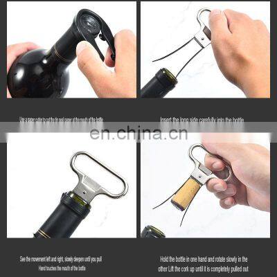 Stainless Steel Bottle Unique Box Set Gift Kit Black Wall Mounted Wedding Favors Personalized Red Wine Opener Corkscrews photo-4