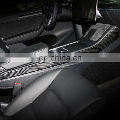 2021 Hot Sale Carbon Fiber Center Console Trim For Tesla Model Y