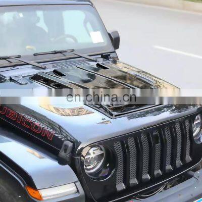 Hot Sale Black Engine Cover Hood Decoration Board for Jeep Wrangler JL 2018+ Bonnet Hood Accessories photo-3