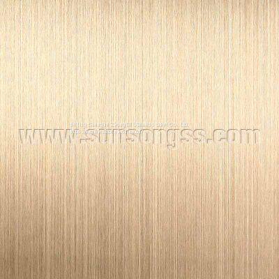 PVD brass coated Hairline stainless steel sheet       Gold Pvd Stainless Steel        Decorative Stainless Steel Sheets