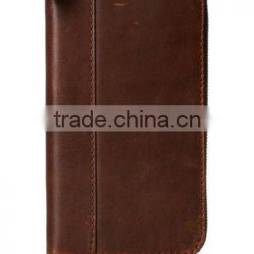 Vintage Cowhide Leather Clutch Wallet Travel Organizer Wallet for Men photo-4