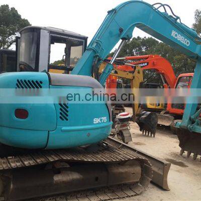 Original sk75 kobelco mini crawler excavator