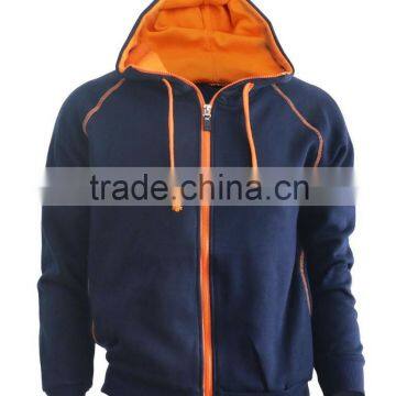 Two color zipper-up Hoodie / zipper-up Hoodie / Contrast zipper up Hoodies