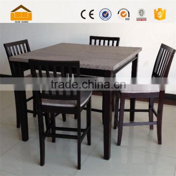 modern square breakfast table with 4 chairs set