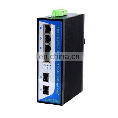 Gigabit POE 2 SFP optical ports 4 Ethernet ports fiber optic switch extender for ip camera