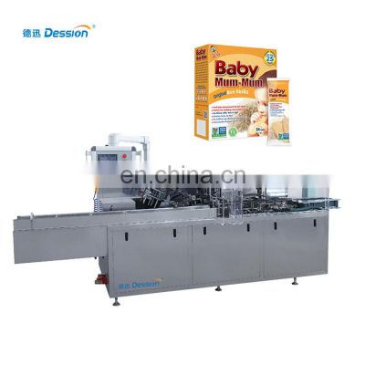 High quality baby food rice cereal carton box case packing machine automatic plastic bag food in box packing machine