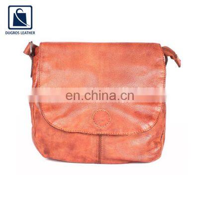 Silver Antique Fitting Modern Design Luxury Pattern Swiss Cotton Lining Material Genuine Leather Women Sling Bag