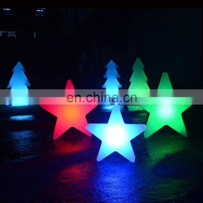 snowing Christmas tree lights led /Holiday outdoor led Christmas lights decoration PE plastic led tree star snow lighting lamp