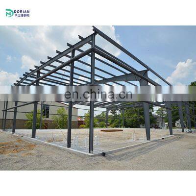 prefabricated wide span fabricated structural steel structure building workshop